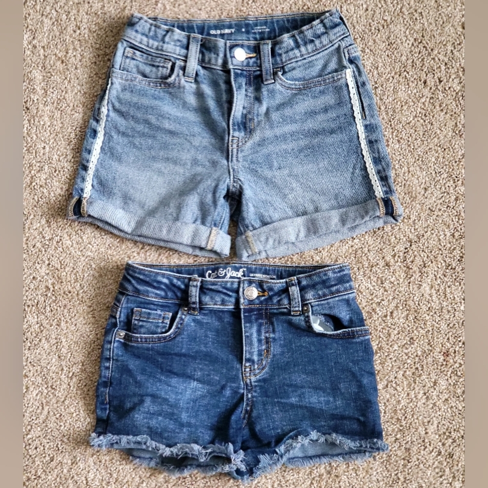 ♥️EUC♥️ =TWO PAIRS= GIRLS DEMIM SHORTS